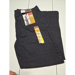 NWT Wrangler 5 Star Relaxed Fit Jeans Premium Denim Black  46x32 (97601CB)